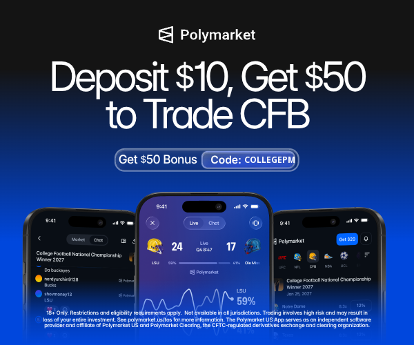 Polymarket prediction markets — Deposit $10, Get a $50 Trading Bonus!