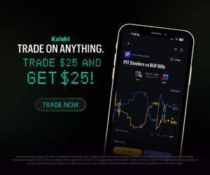 Kalshi prediction markets — Trade $25 and Get $25!